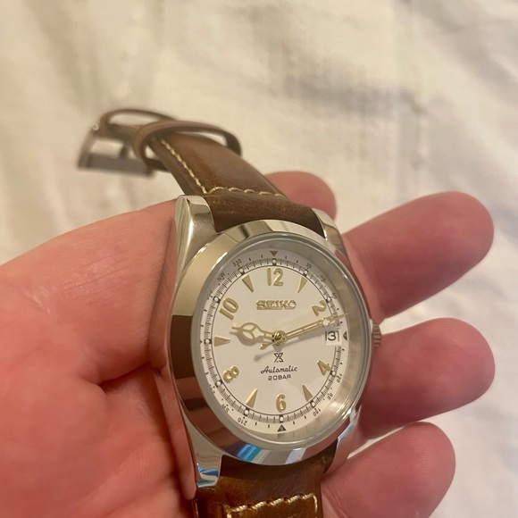 Seikomod Modded Seiko Alpinist Men’s Automatic Watch NH35 with Leather Strap - Picture 6 of 11